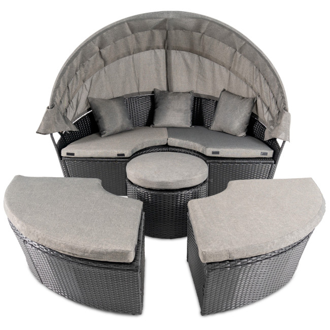 Садовая мебель Di Volio MILANO черно-серая