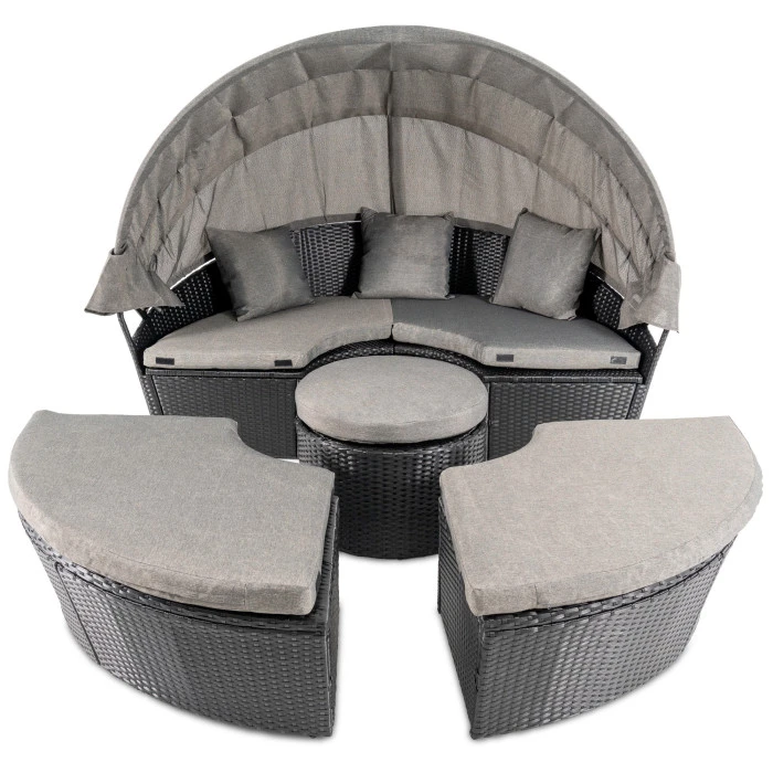 Садовая мебель Di Volio MILANO черно-серая