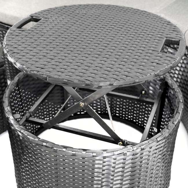 Садовая мебель Di Volio MILANO черно-серая