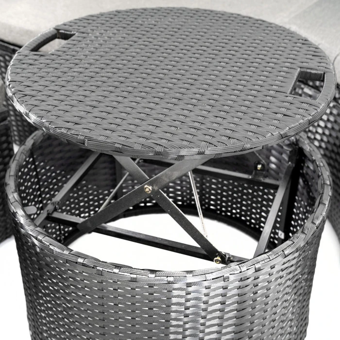 Садовая мебель Di Volio MILANO черно-серая