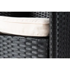 Садовая мебель Di Volio VERONA 6+1 черно-кремовая