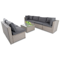 Комплект садових меблів Di Volio Torino Сірий/Графітовий