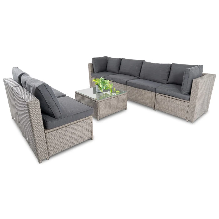 Комплект садових меблів Di Volio Torino Сірий/Графітовий