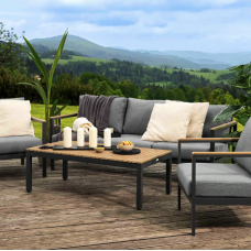 Комплект садовой мебели Di Volio Tivoli графитовый/серый