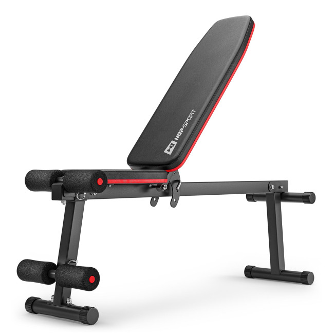 Набор Hop-Sport Premium 105кг со скамьей HS-1010 Pro, штангами и гантелями.