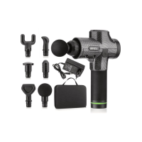 Массажер Gymtek перкуссионный с сменными насадками серый