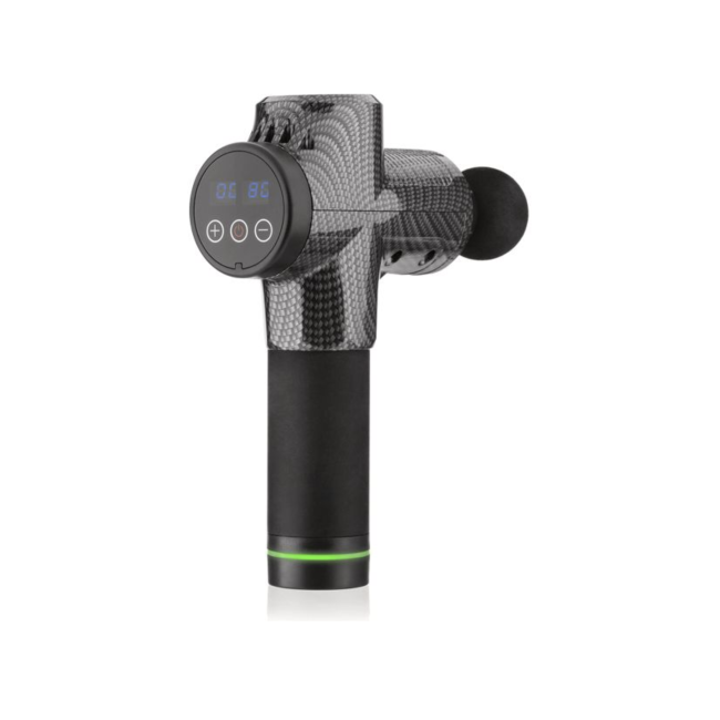 Массажер Gymtek перкуссионный с сменными насадками серый