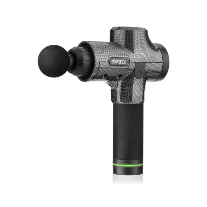 Масажер Gymtek перкусійний зі змінними насадками сірий