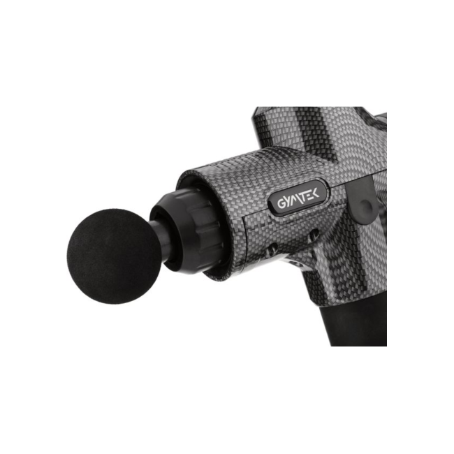 Массажер Gymtek перкуссионный с сменными насадками серый
