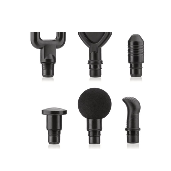 Массажер Gymtek перкуссионный с сменными насадками серый