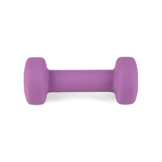 Гантели для фитнеса неопреновые Queenfit 2х1кг фиолетовый