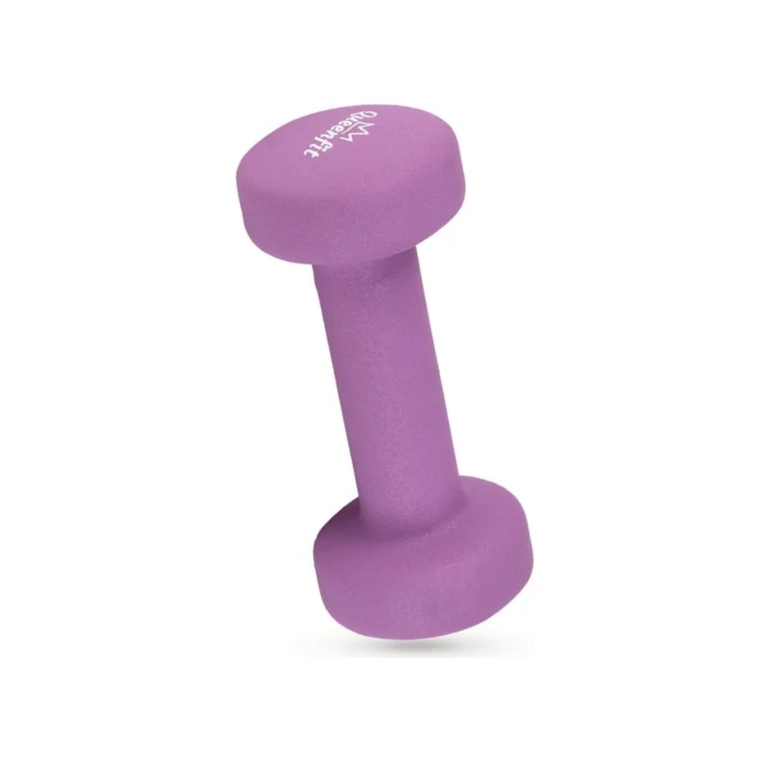 Гантелі для фітнесу неопренові Queenfit 2х1кг фіолетовий