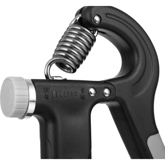 Еспандер регульований Gymtek 10-100кг з лічильником чорний