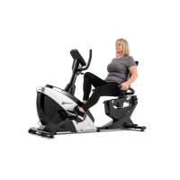 Горизонтальный велотренажер Hop-Sport HS-070L Helix серебристый iConsole+