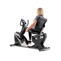 Горизонтальный велотренажер Hop-Sport HS-070L Helix серебристый iConsole+