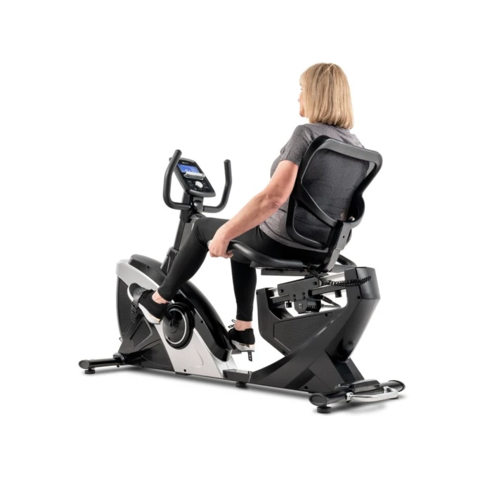 Горизонтальный велотренажер Hop-Sport HS-070L Helix серебристый iConsole+