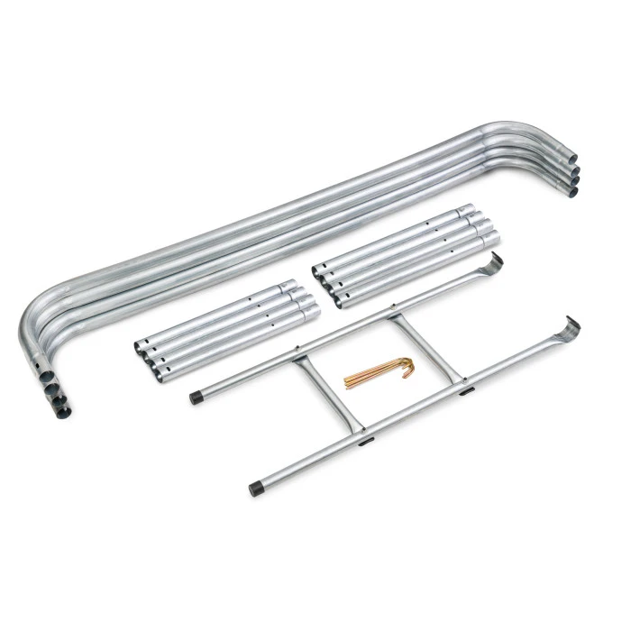 Батут Hop-Sport 8ft (244см) зеленый с внутренней сеткой.