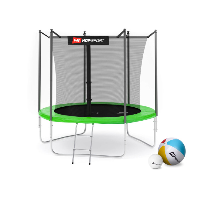Батут Hop-Sport 8ft (244см) зелений з внутрішньою сіткою