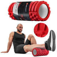 Роллер массажер (валик, ролик) Hop-Sport EVA 33см HS-A033YG красный