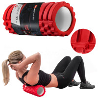 Роллер массажер (валик, ролик) Hop-Sport EVA 33см HS-A033YG красный