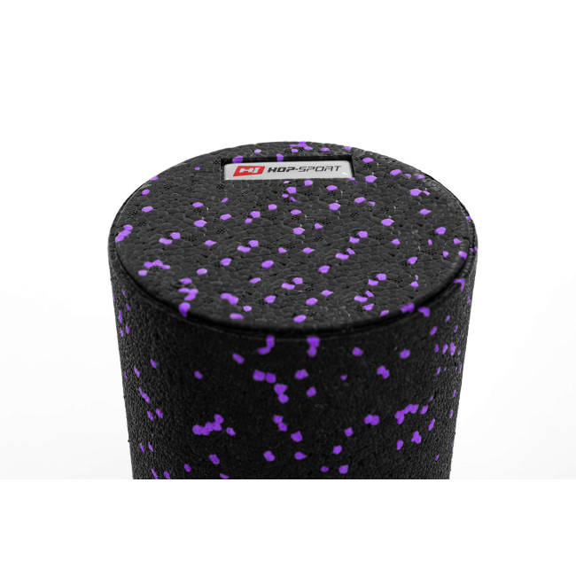 Роллер массажер (валик, ролик) гладкий заполненный Hop-Sport HS-P033SYG EPP 33см черно-фиолетовый