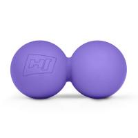 Силиконовый массажный двойной мяч 63 мм Hop-Sport HS-S063DMB фиолетовый