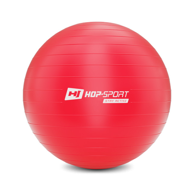 Фітбол Hop-Sport 65см червоний + насос 2020