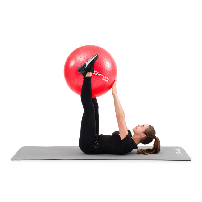 Фітбол Hop-Sport 65см червоний + насос 2020