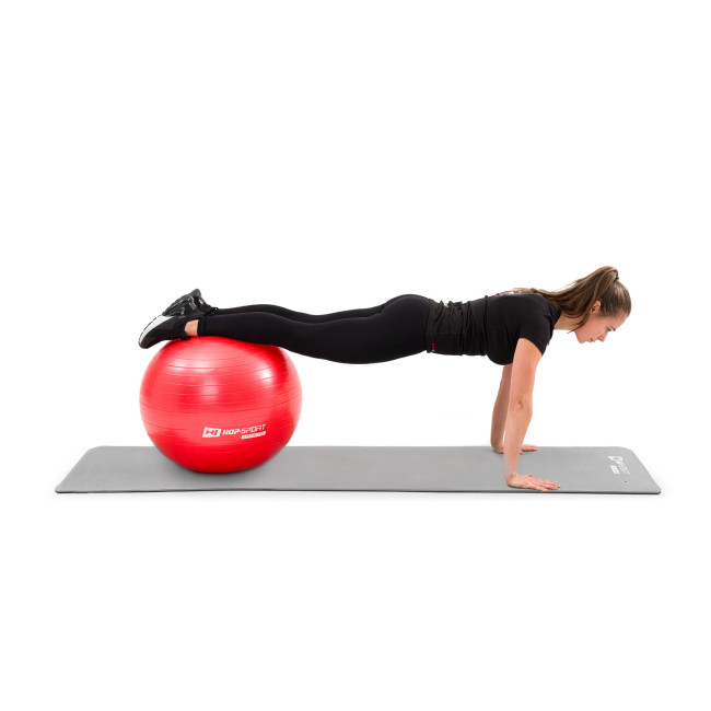 Фітбол Hop-Sport 65см червоний + насос 2020