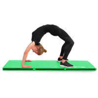 Мат гимнастический Hop-Sport HS-065FM мягкий с липучкой 5см зеленый