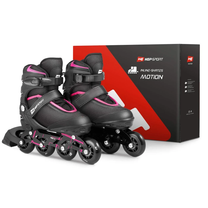 Роликові ковзани 3в1 Hop-Sport HS-903 Motion S (розмір) Чорно-рожеві