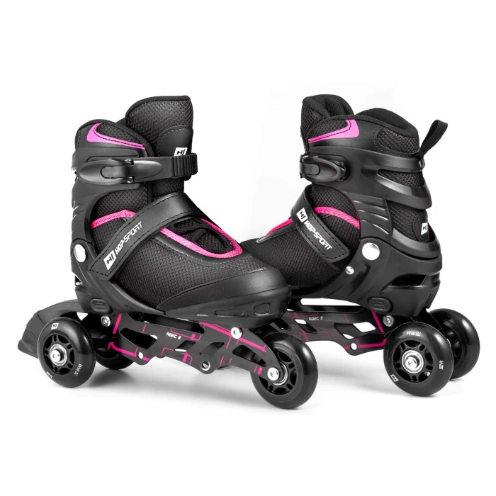 Роликові ковзани 3в1 Hop-Sport HS-903 Motion S (розмір) Чорно-рожеві