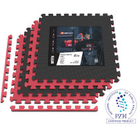 Мат-пазл Hop-Sport EVA 2см HS-A020PM - 4 частей красно-черный