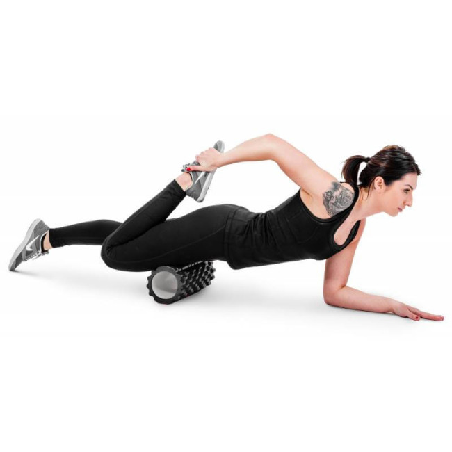 Роллер масажер (валик, ролик) Hop-Sport EVA 33 x 10см HS-A033YG сірий