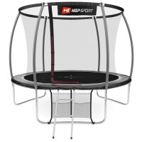 Батут Hop-Sport Premium 10ft (305см) чорно-сірий з внутрішньою сіткою