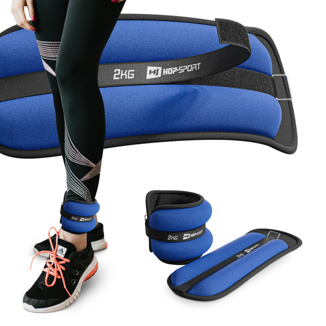 Обважнювачі для ніг та рук Hop-Sport HS-S004WB 2х2кг сині