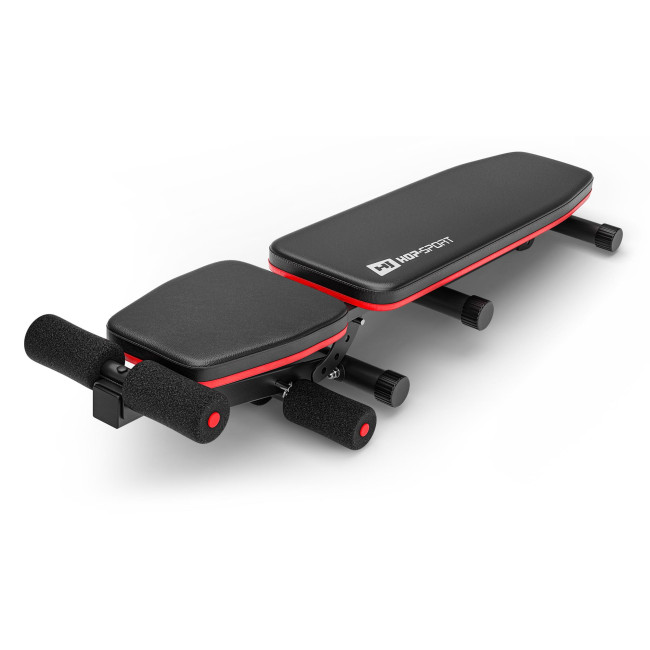 Набор Hop-Sport Premium 105кг со скамьей HS-1010 Pro, штангами и гантелями.