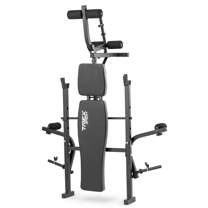 Набір Hop-Sport Premium 105кг з лавою TX-055, штангами та гантелями