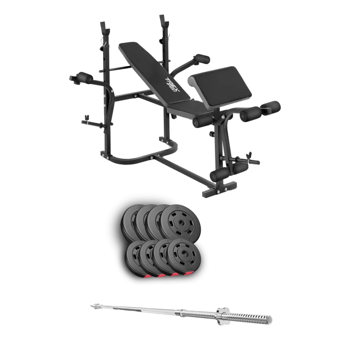 Набор Hop-Sport Premium 39кг со скамьей TX-020 и штангой