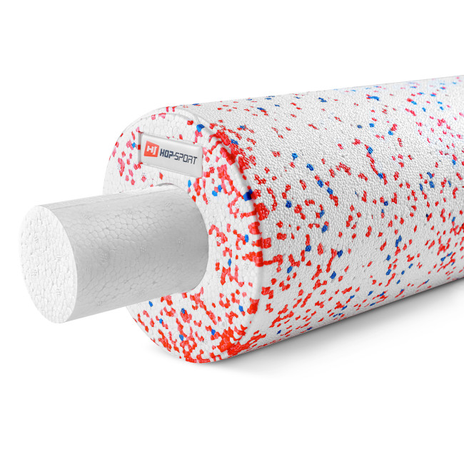 Роллер масажер (валик, ролик) Hop-Sport 3 в 1 EPP 33см HS-P033DYG білий