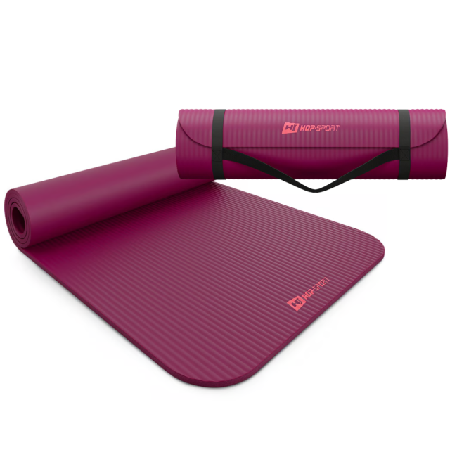 Коврик для йоги Hop-Sport HS-NB010GM NBR 1см ягідний