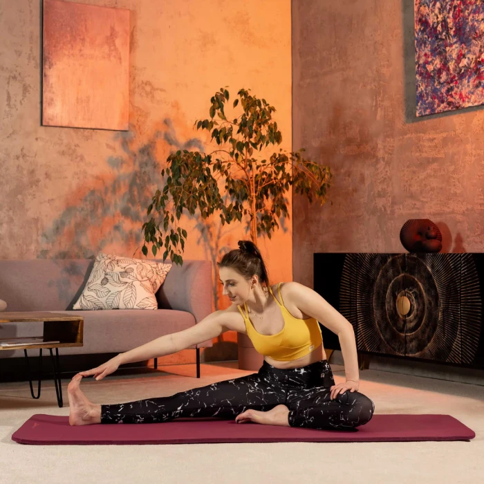 Коврик для йоги Hop-Sport HS-NB010GM NBR 1см ягодный