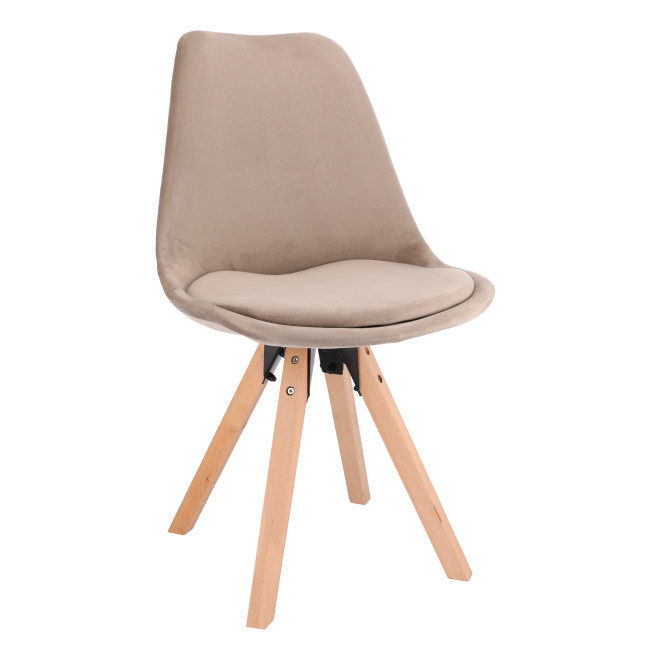 Стул Saida Jumi в скандинавском стиле с деревянными бежевыми ножками.
