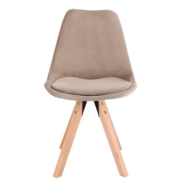 Стул Saida Jumi в скандинавском стиле с деревянными бежевыми ножками.