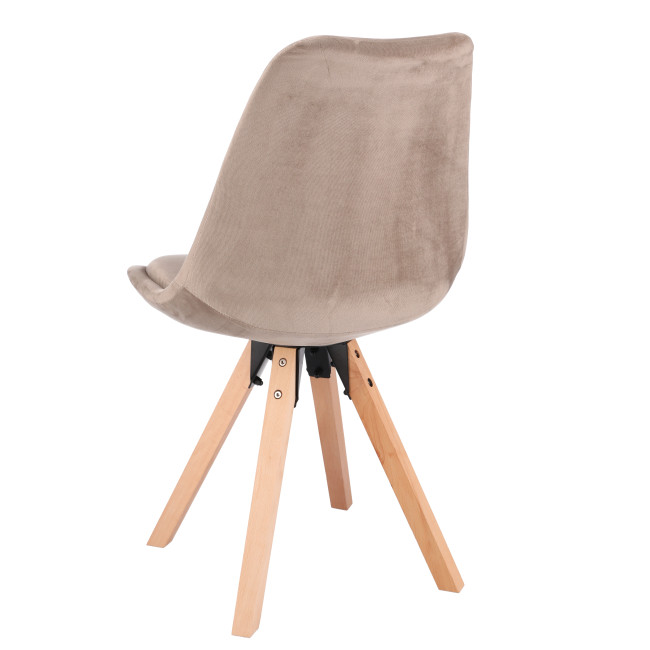 Стул Saida Jumi в скандинавском стиле с деревянными бежевыми ножками.