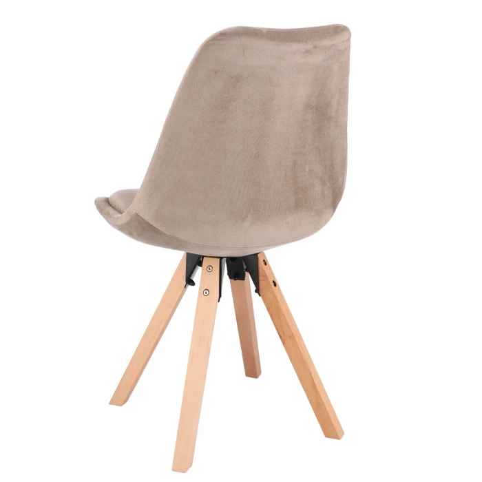 Стілець Saida Jumi у скандинавському стилі з дерев'яними ніжками бежевий