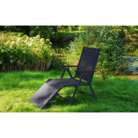 Садовый шезлонг с алюминиевой рамой Jumi Monako черный