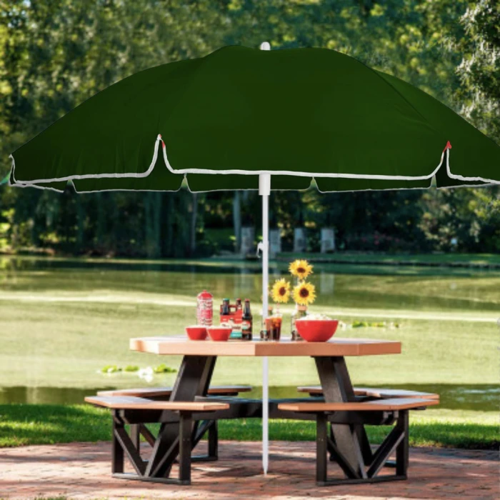 Парасолька садова Jumi Garden 240см зелений