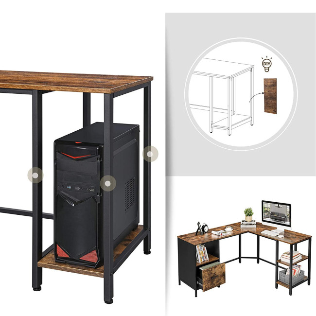 Письменный компьютерный стол Leobert Oxford угловой в стиле Loft