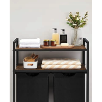 Корзина для белья Leobert Costway 92 л с 2 полками в стиле Loft